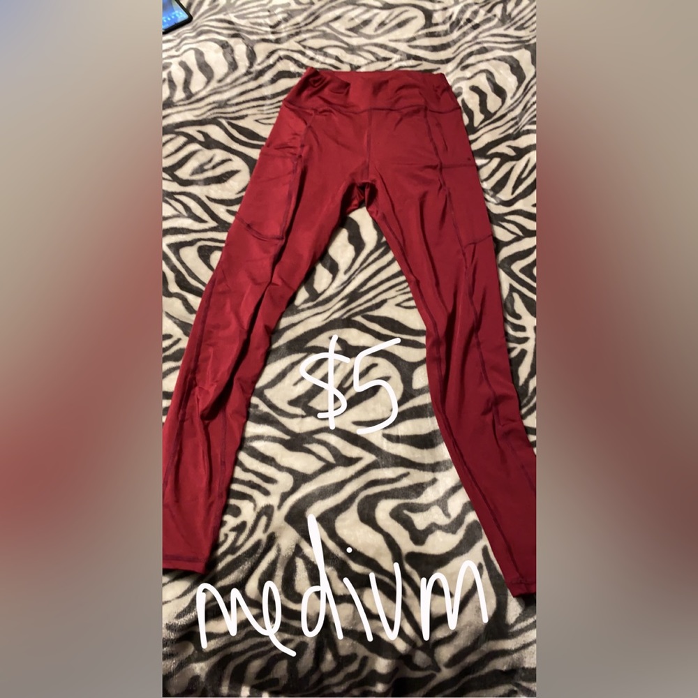 Red leggings